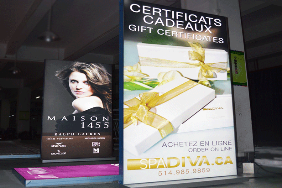 浅谈卡布灯箱与拉布灯箱标识牌的优劣势和区别 浅谈卡布灯箱与拉布灯箱标识牌的优劣势和区别