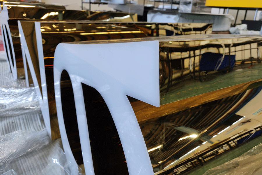 浅析镜钢无边框字产品优势及制作工艺 浅析镜钢无边框字产品优势及制作工艺