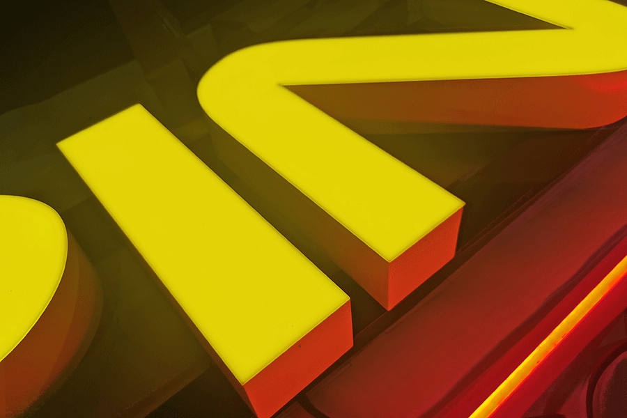 LED无边框发光字标识牌设计制作有什么特点？